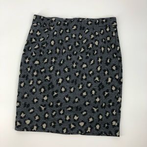 Loft Petites Cheetah Print Pencil Skirt